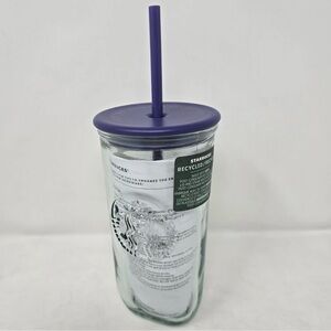 Starbucks Recycled Glass Tumbler with Purple Lid